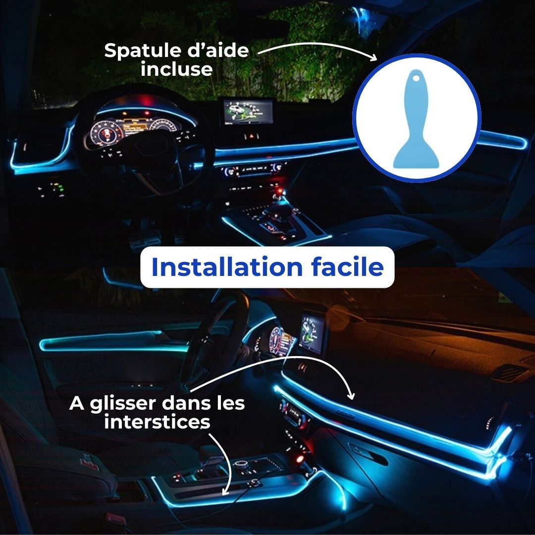 Luxeo™ - Bande LED Personnalisable pour Voiture