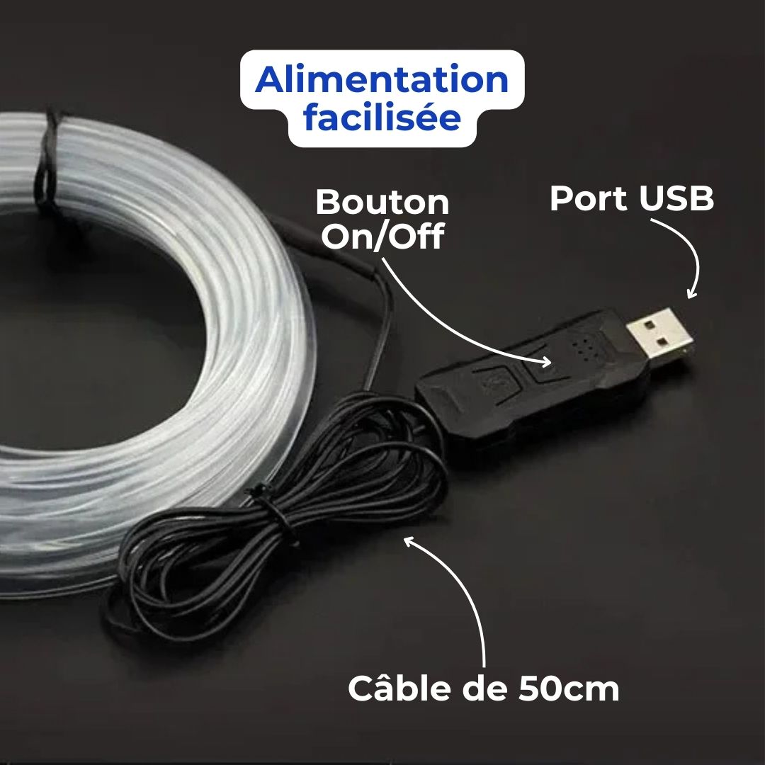 Luxeo™ - Bande LED Personnalisable pour Voiture